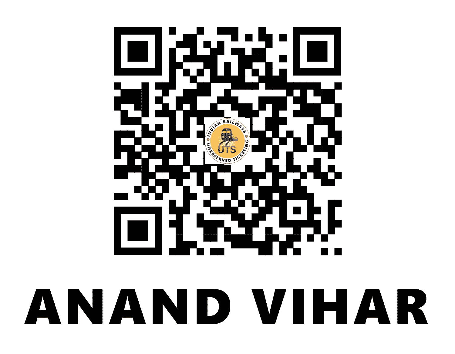 UTS QR Code for Anand Vihar - ANVR